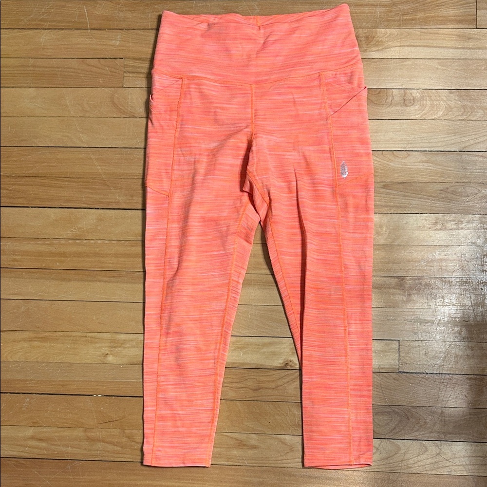 Free People Orange Leggings with Pockets
